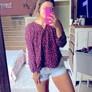 Maeve Polka Dot Blouse